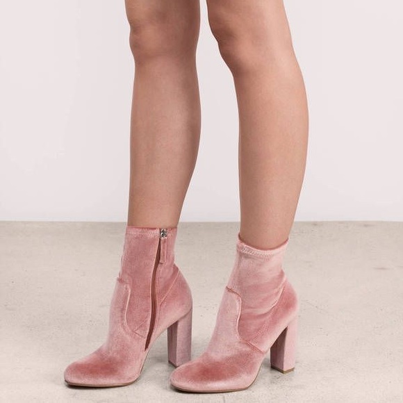 Steve Madden Shoes - Steve Madden Blush Velvet Booties